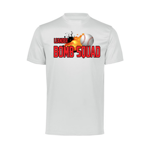 Leander Bomb Squad Baseball Tee, Leander Bomb Squad Tshirt, White Bomb Squad Shirt