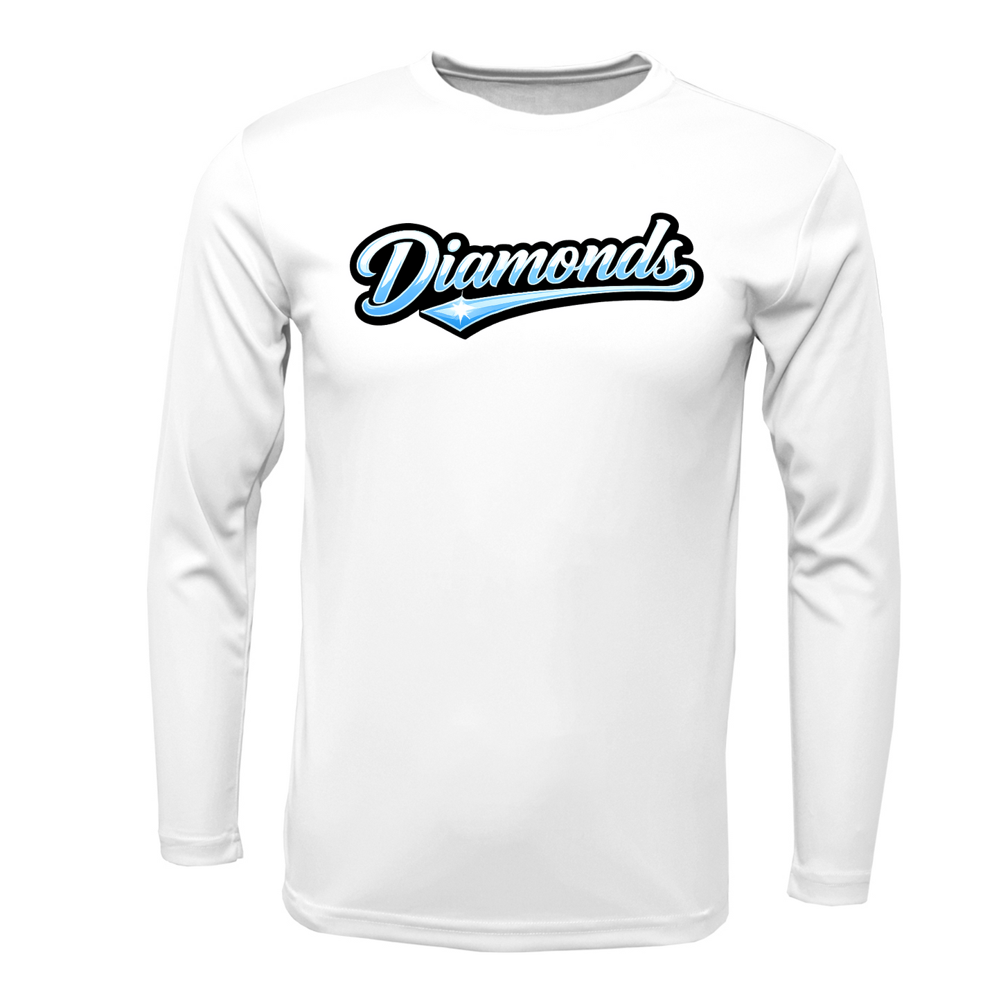 Diamonds Softball Long Sleeve Drifit T-Shirt | Classic Team Spirit Tee