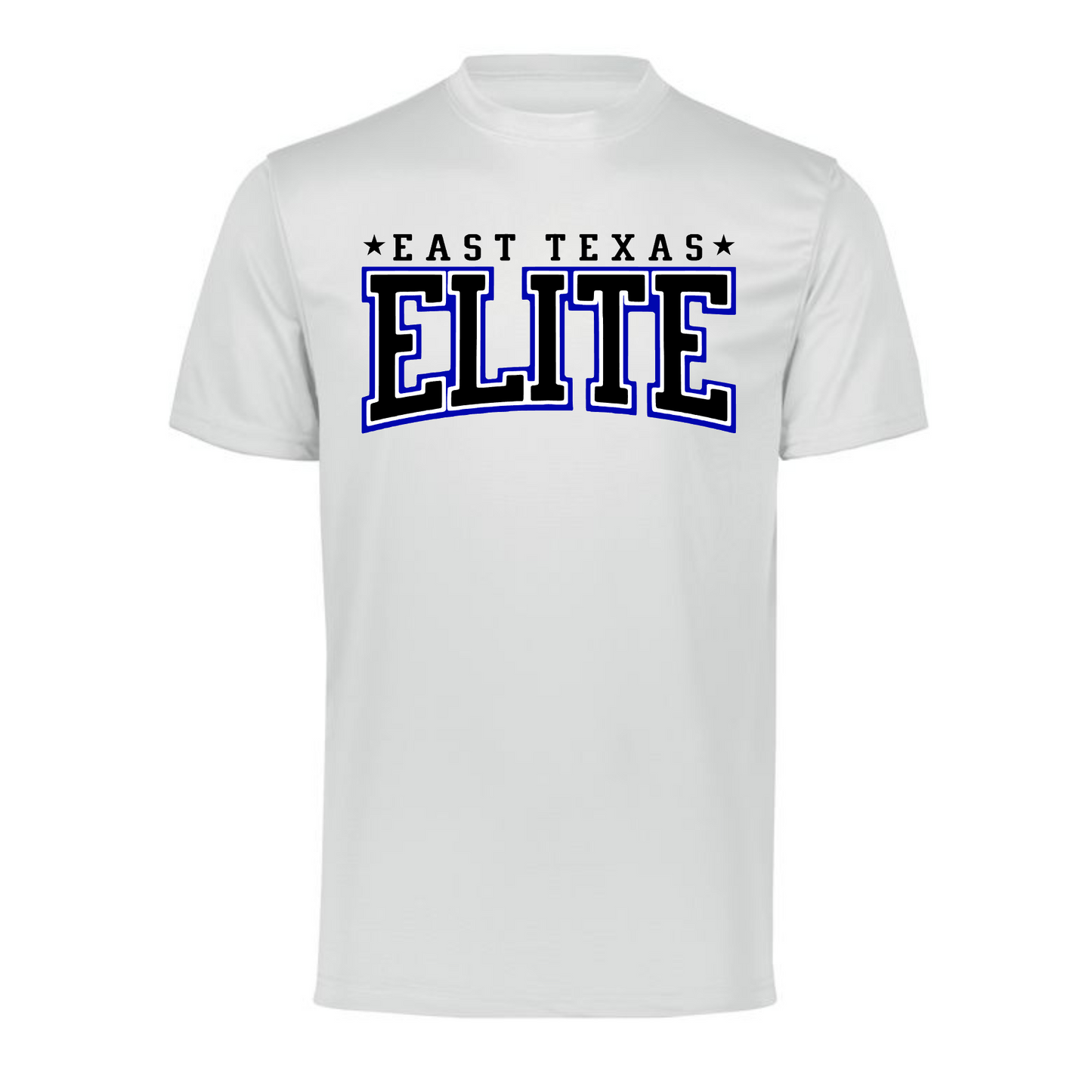 White East Texas Elite Logo Baseball Tshirt, Elite Baseball Shirt, East Texas Elite Baseball Tee