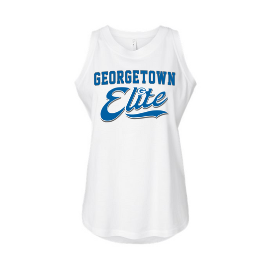 Georgetown Elite Tank Top, Elite Camo Logo Tank, Eilte White Tank, Elite Softball Womens Shirt