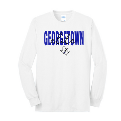 Long Sleeve Georgetown Elite Tee, Elite Blue Shirt, Georgetown Elite Blue TShirt