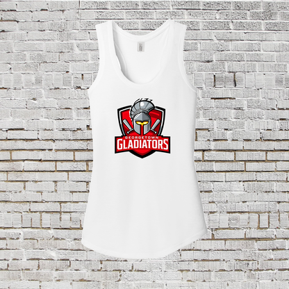Georgetown Gladiators Baseball Tank Top, Gladiators Baseball Tee, Gladiators White Tank, Gladiators Womens Shirt