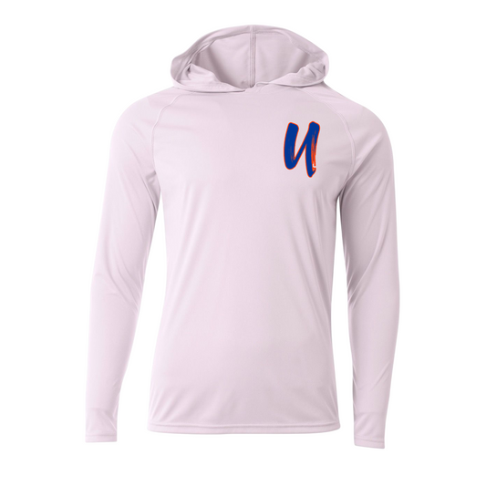 Unity Fastpitch White Long Sleeve Hooded Shirt – Unity Logo | Performance Softball Hoodie
