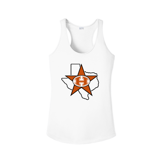 White Hutto All-Stars Texas Star Women's Performance Racerback Tank