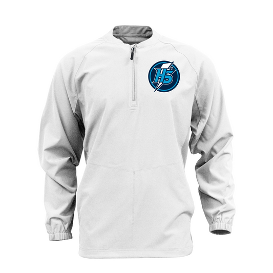 White Longsleeve Storm Overshirt, Hutto Storm Long Sleeve Tee, Long Sleeve Cage Jacket Storm Baseball