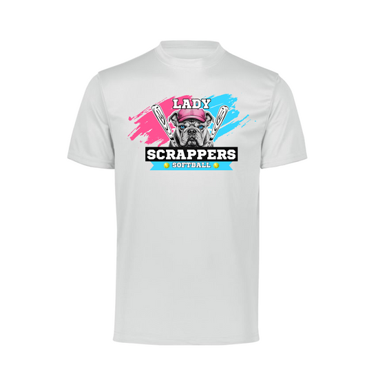 Lady Scrappers Softball Tshirt, White Scrappers Tee, Scrappers Softball Shirt