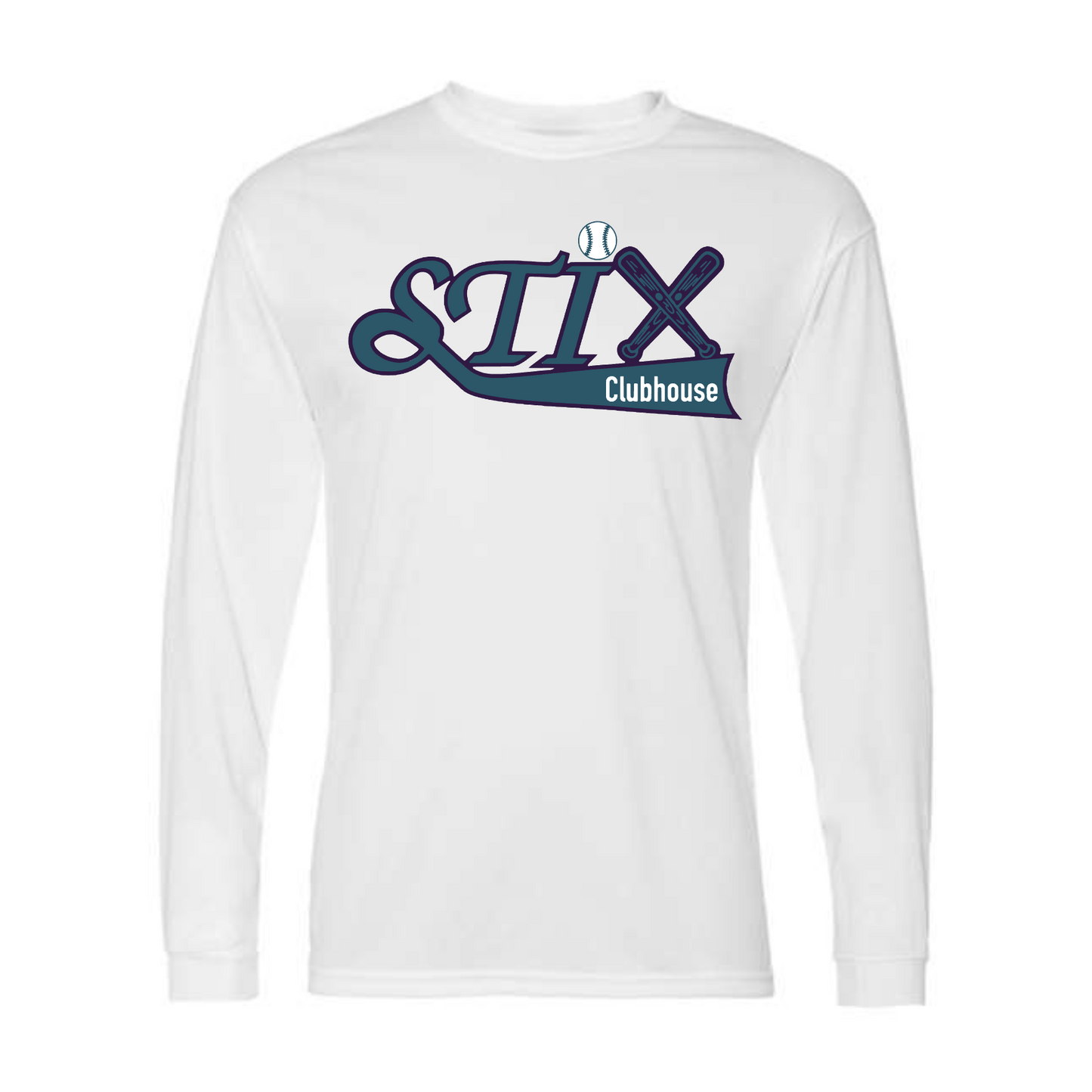 STIX Clubhouse Softball Tee, White STIX Softball Tshirt, STIX Softball Long Sleeve