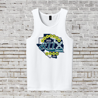 10u STIX Clubhouse Softball Pin Tee, White STIX Softball Tshirt, STIX Softball Pin Tank Top
