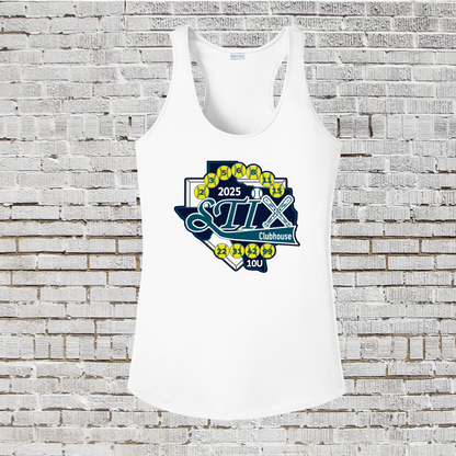 10u STIX Clubhouse Softball Pin Tee, White STIX Softball Tshirt, STIX Softball Pin Tank Top