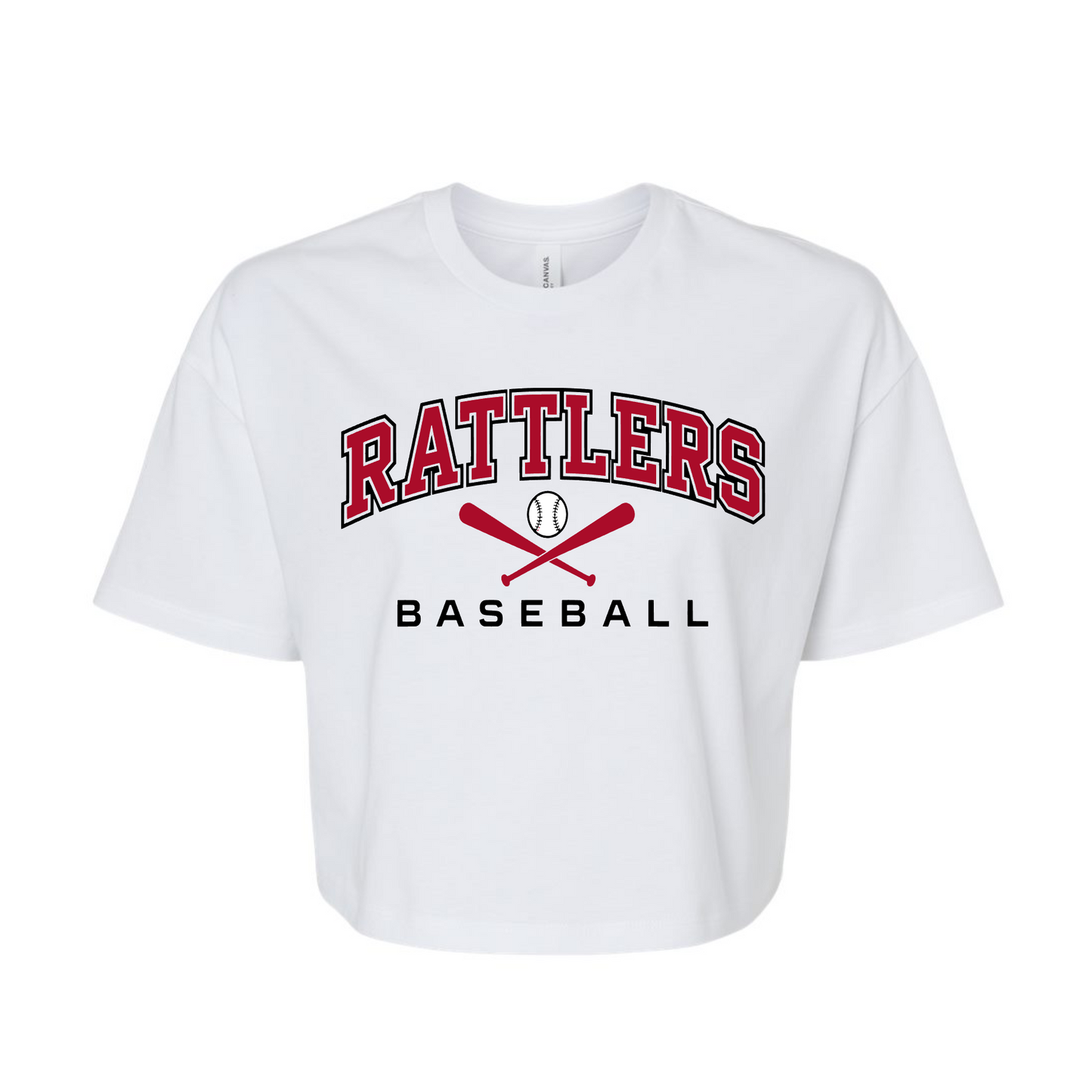 Rattlers Baseball Collegiate Crop Tee