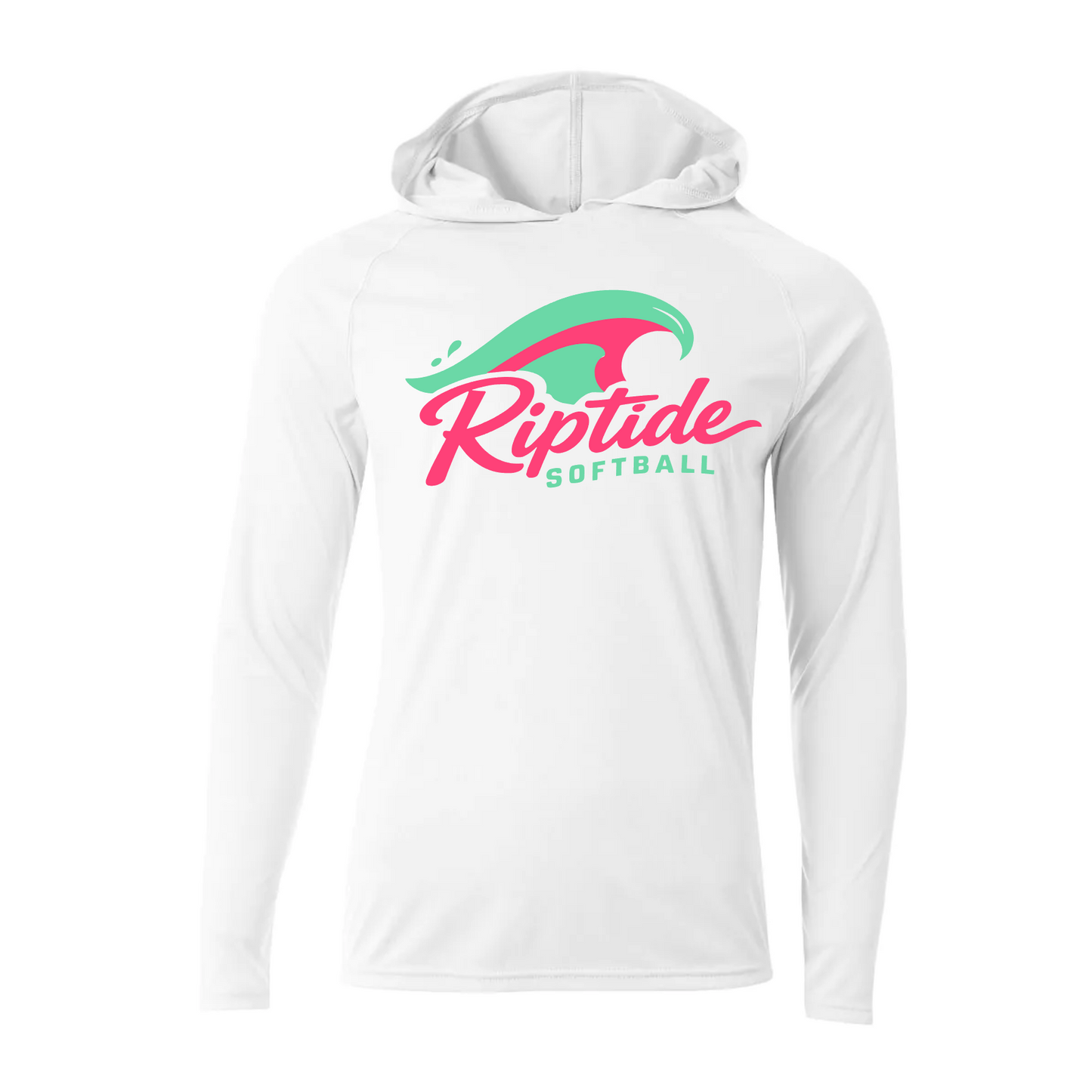 Riptide Softball Wave Hooded Long Sleeve Performance Shirt