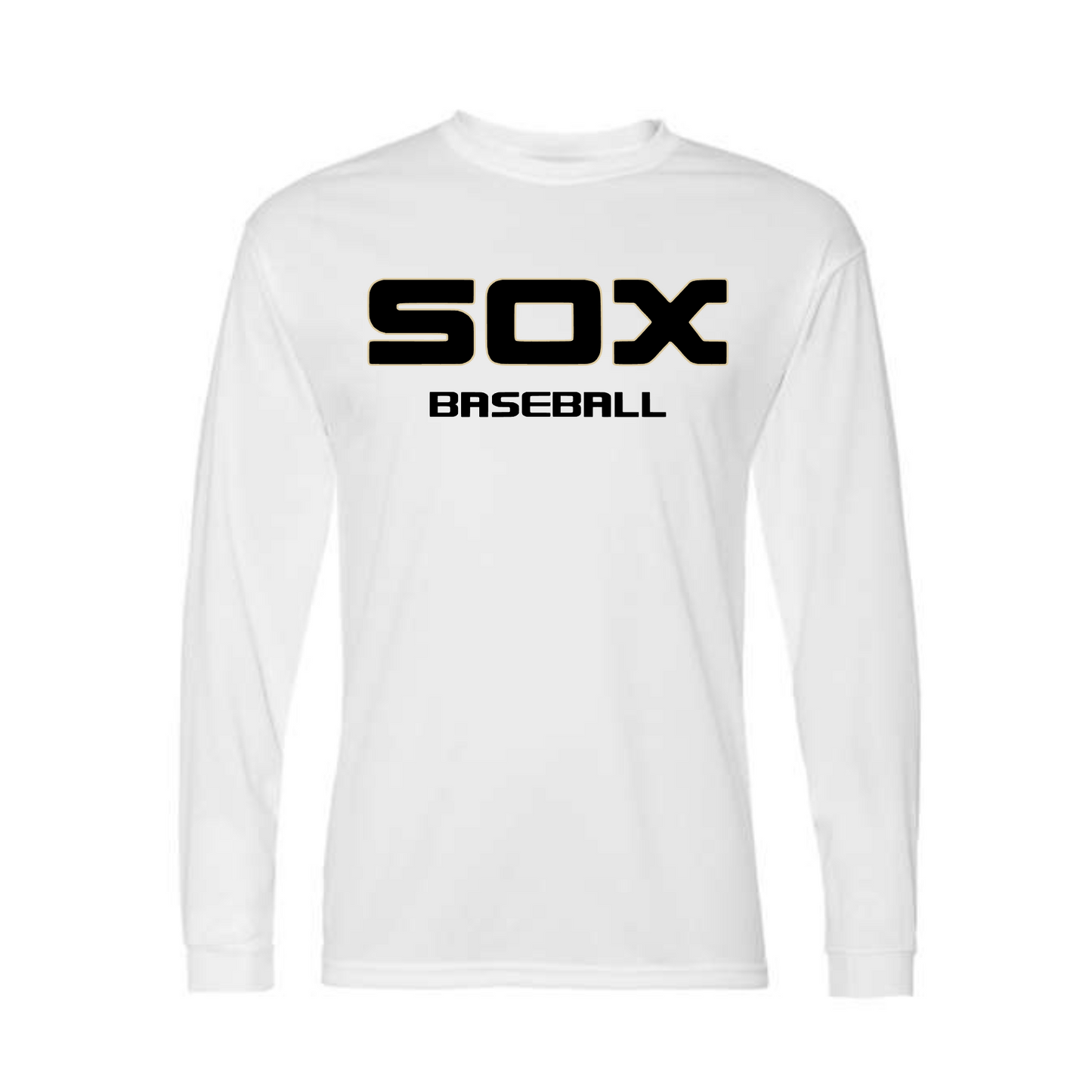 White Sox Baseball Tshirt, Sox Baseball White Shirt, Longsleeve Sox Baseball Tee