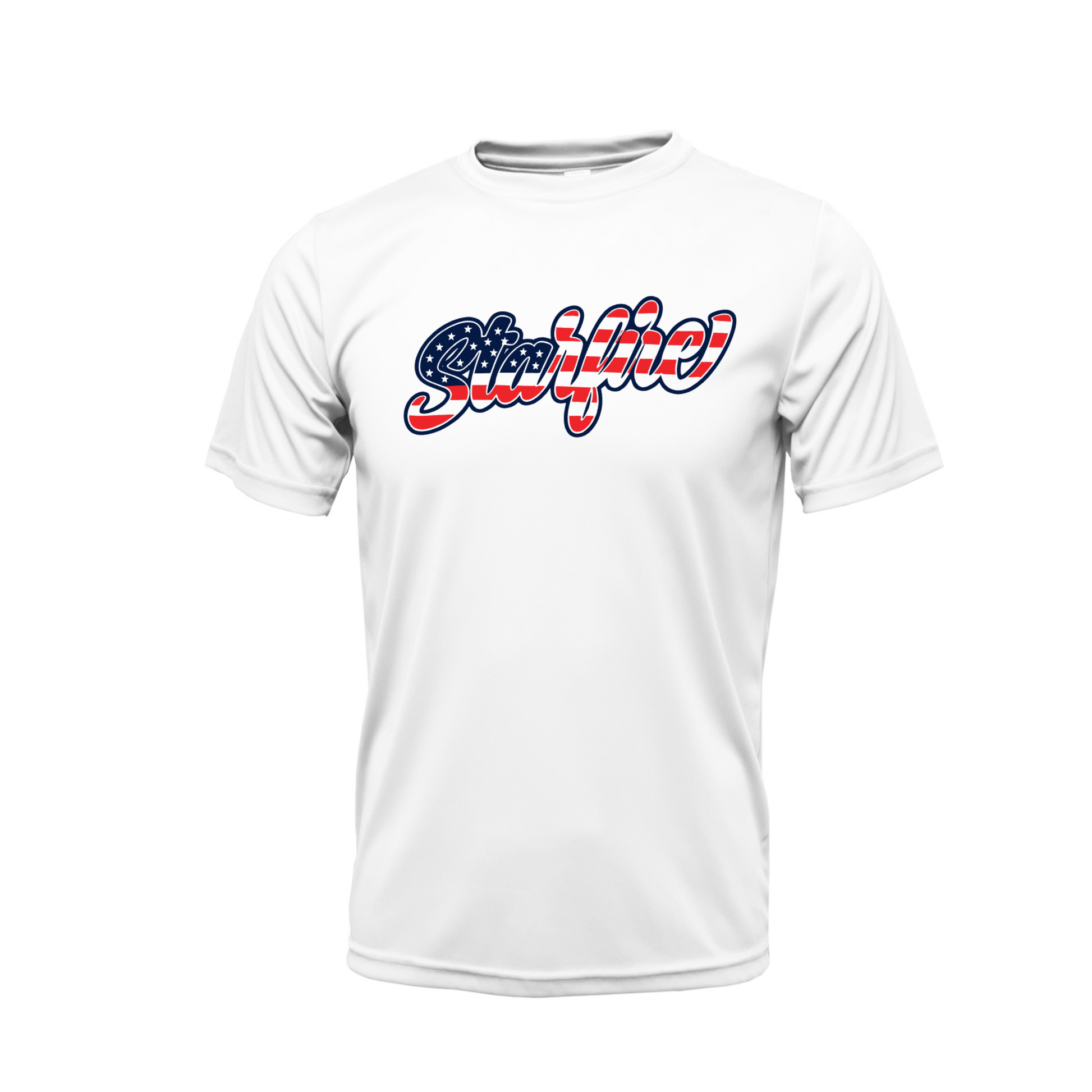 usa flag print starfire tee