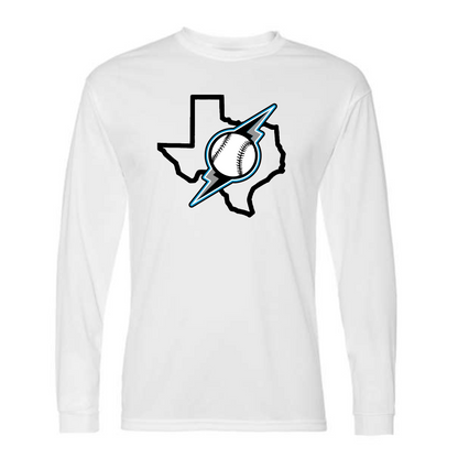 White Long Sleeve Texas Storm Shirt, Storm Softball Texas Shirt, Storm Softball Tee