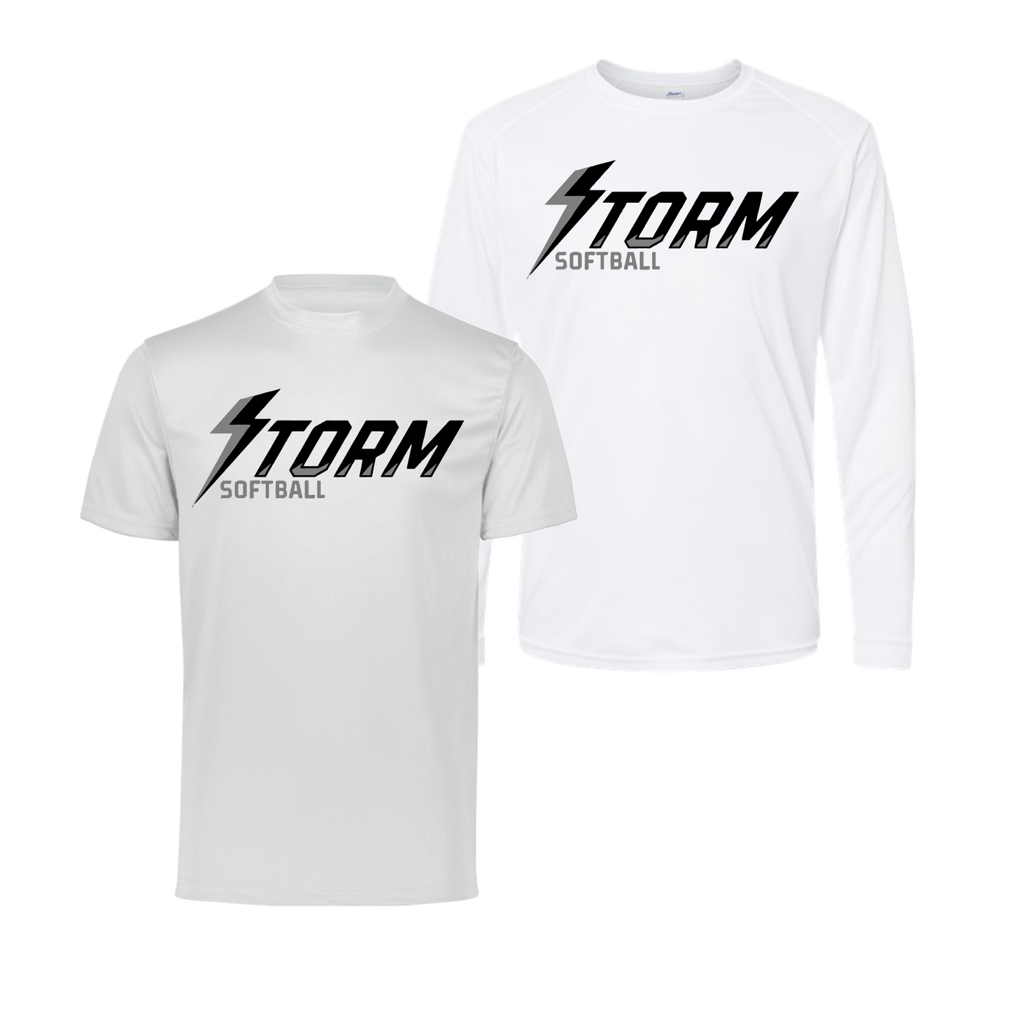 Storm Softball Tshirt, White Storm Softball Tee, Storm Spiritwear