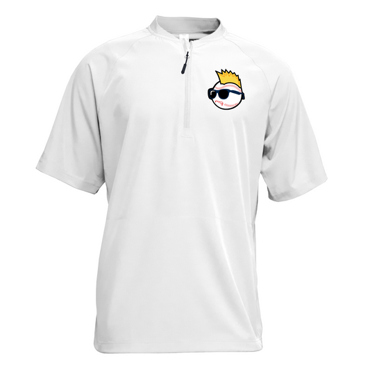 Short Sleeve White Cage Jacket – Wild Things Baseball Logo | Team Warm-Up Top