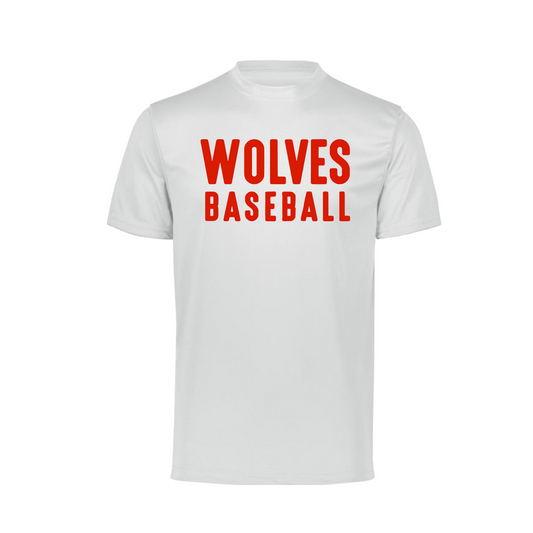 White Wolves Baseball Tshirt, Wolves Baseball Tee, Wolves Spiritwear
