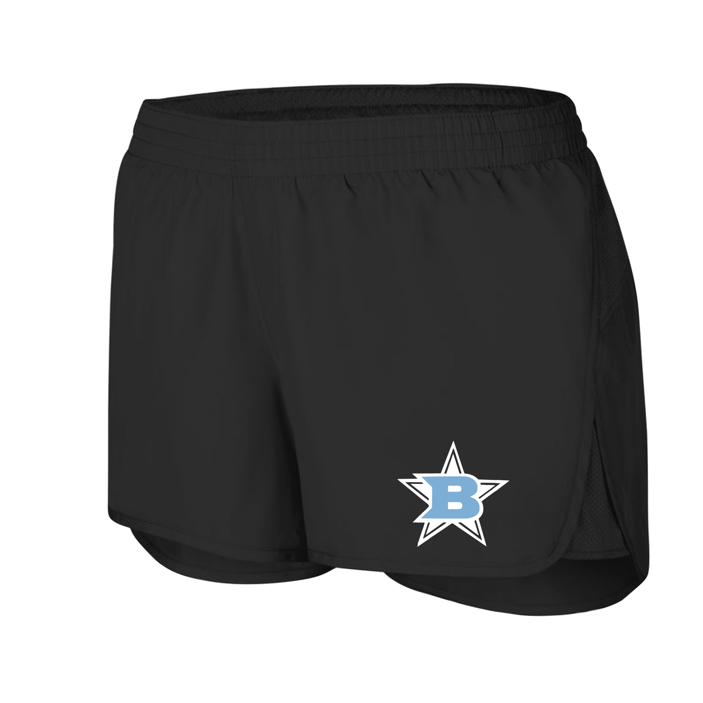 Women’s Black Running Shorts – Bombers Softball Logo | Athletic Fastpitch Training Shorts