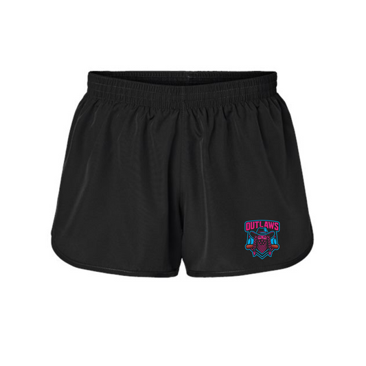 Black Outlaws Softball Women's Athletic Shorts | Team Spirit Workout Shorts | Outlaws Softball Apparel