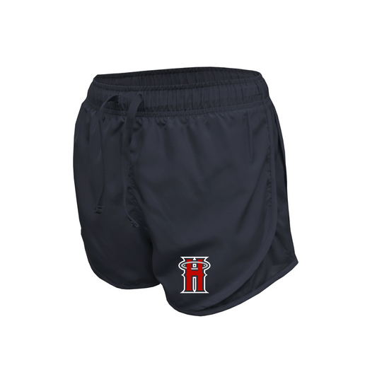 Womens Navy Running Shorts, Hutto Angels Shorts, Angels Baseball Logo'd Shorts