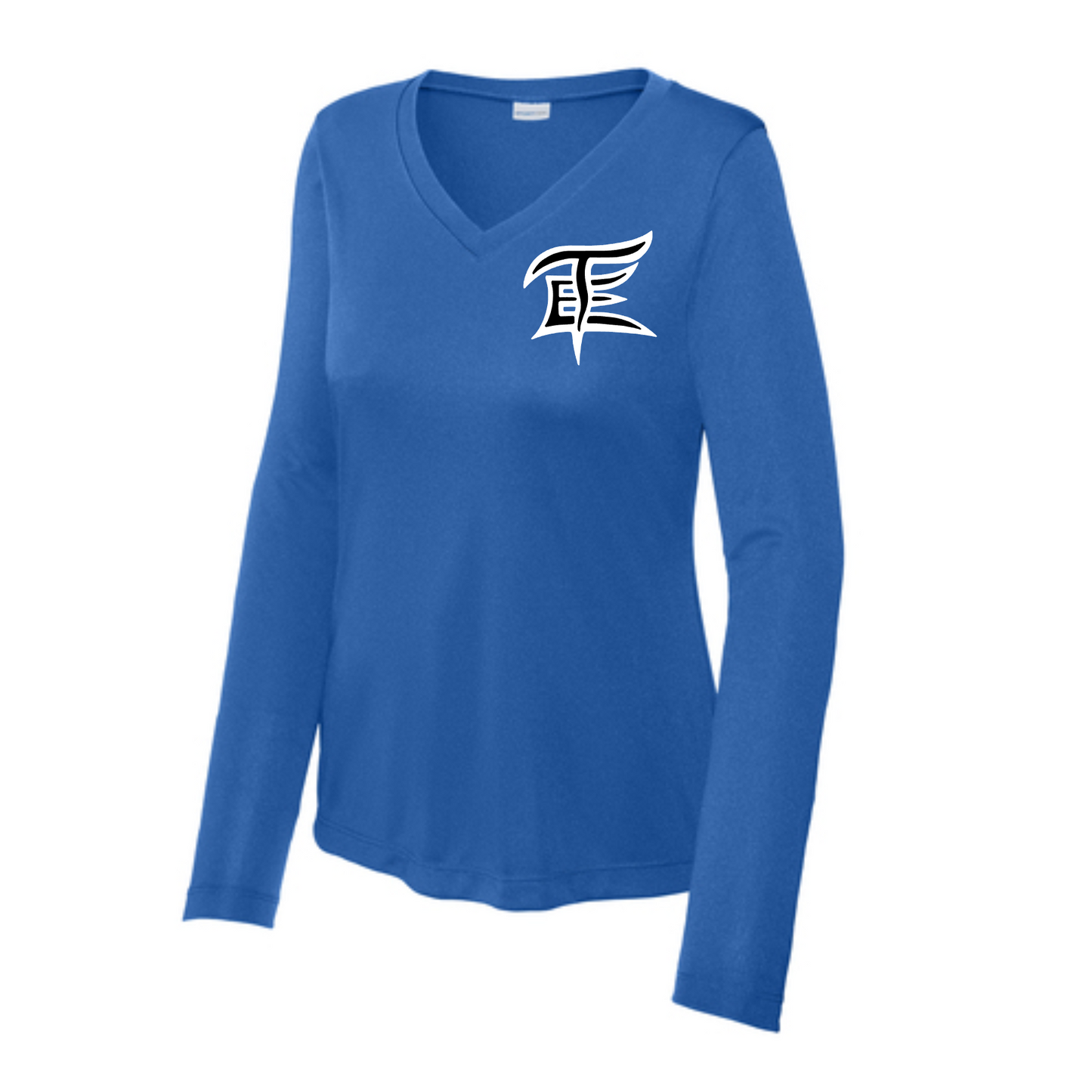 East Texas Elite Logo Baseball Long Sleeve Tshirt, Elite Baseball Black Shirt, Royal Blue East Texas Elite Baseball Tee