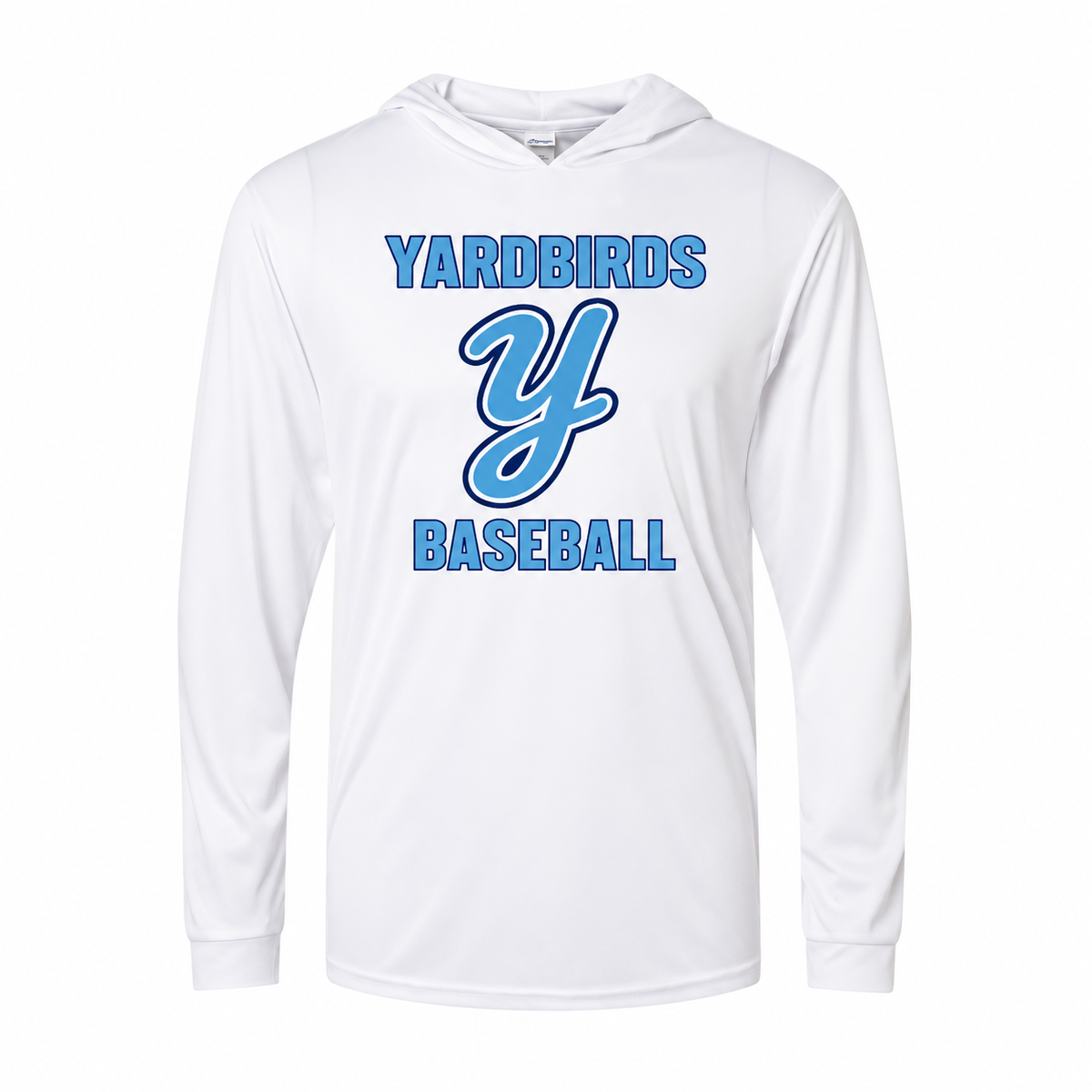 Yardbirds Long-Sleeve Performance Hooded Tee individual product mockup