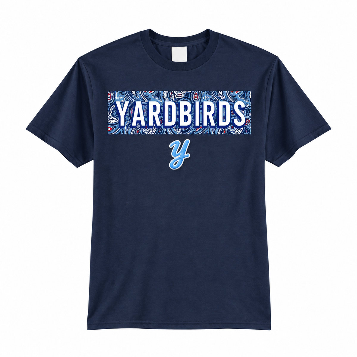 Yardbirds Paisley Baseball Tee individual product mockup