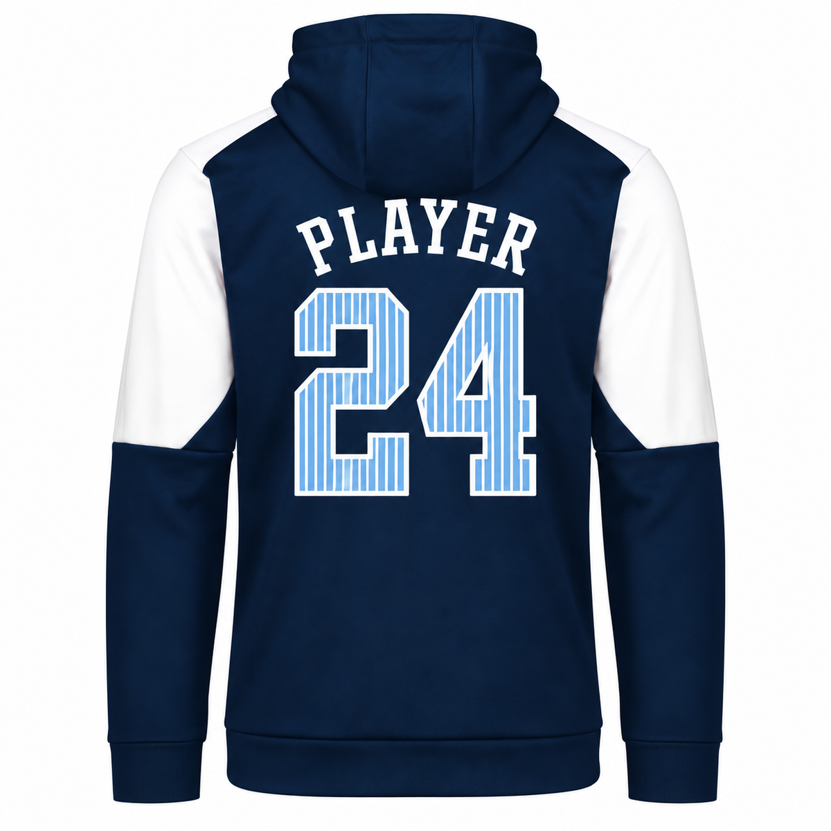 Yardbirds Pinstripe Performance Fleece Hoodie back individual product view