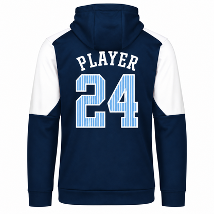 Yardbirds Pinstripe Performance Fleece Hoodie back individual product view