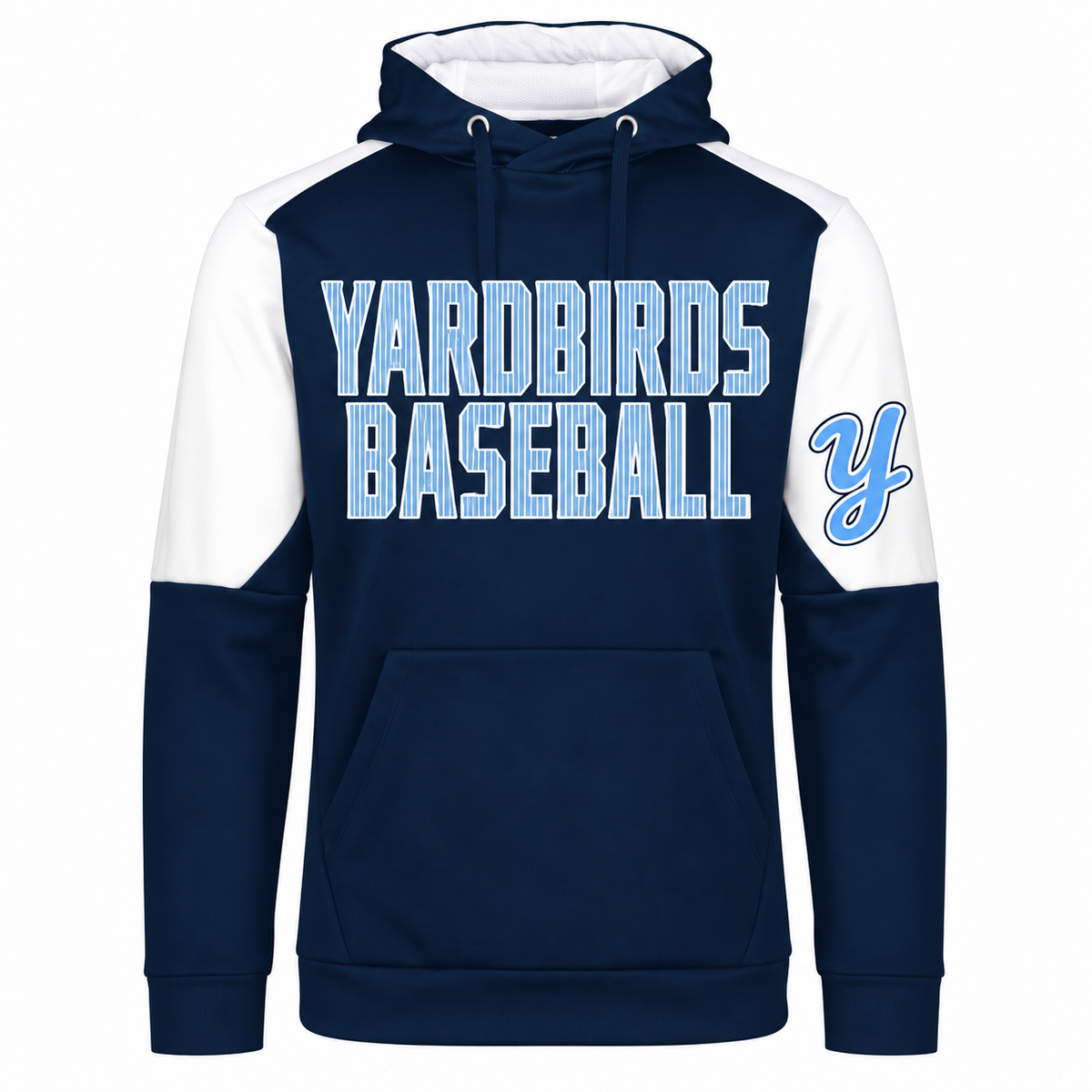 Yardbirds Pinstripe Performance Fleece Hoodie front individual product view