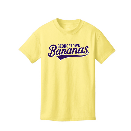 Yellow Bananas Softball Short Sleeve, Georgetown Bananas Spiritwear, Bananas Softball Tshirt