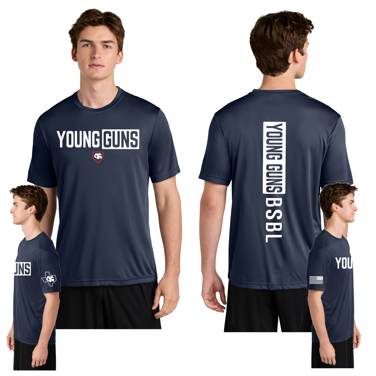 Short Sleeve Young Guns BSBL Tee, Young Guns Baseball Spirit Wear, Young Guns Shirt