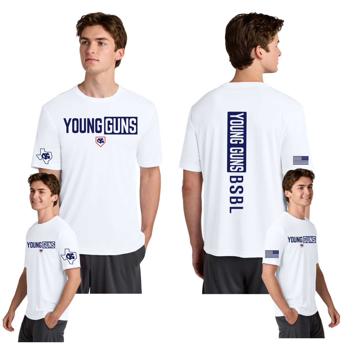 Short Sleeve Young Guns BSBL Tee, Young Guns Baseball Spirit Wear, Young Guns Shirt