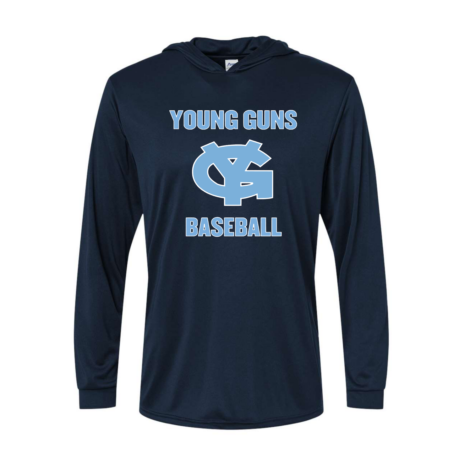 Young Guns Hoodie Tee, Navy Blue Young Guns Long Sleeve, Young Guns White Hoodie Shirt