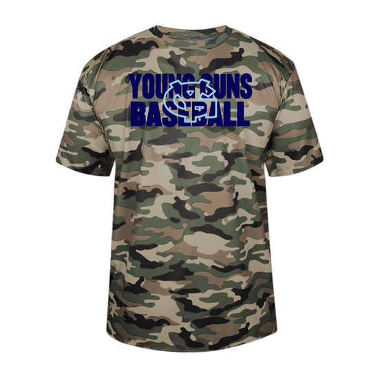 Young Guns Camo Olive Tee, YG Baseball Tshirt, Young Guns Camo Shirt