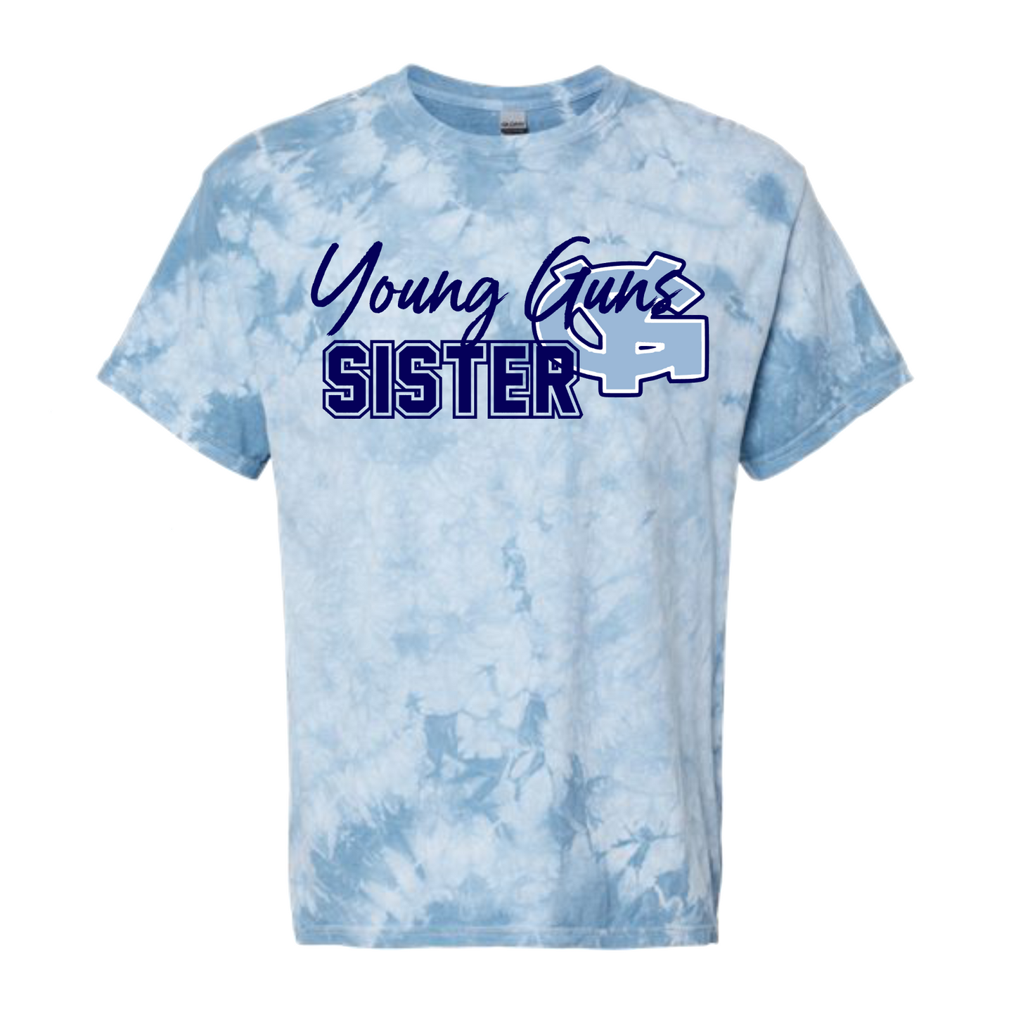 Young Guns Crewneck Sweatshirt, Young Guns Mom Sweatshirt, White Young Guns Sweatshirt, Blue Tie Dye Sweatshirt