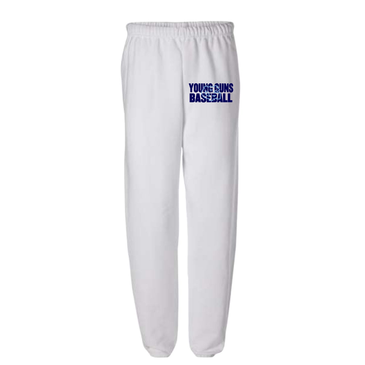 Young Guns Baseball Navy Cotton Sweatpants, Young Guns Baseball Pants, YG Sweatpants